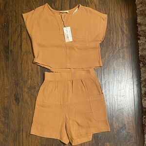 Tan Two-Piece Set